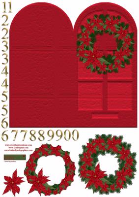 Red Door Christmas Card