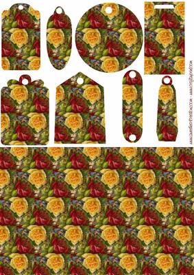 Victorian Roses Tag Sheet