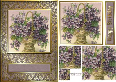 Purple Flower Quick Card
