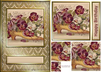 Boot with Purple Flowers Quick Card 2