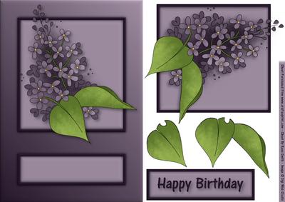 Purple Flower Quick Card