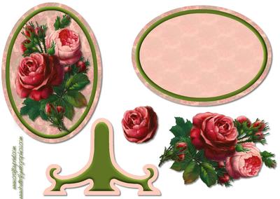 Pink and Red Rose Plate Stand