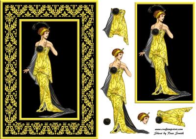 Vintage Lady 3 Quick Card
