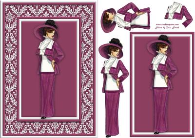 Vintage Lady 8 Quick Card
