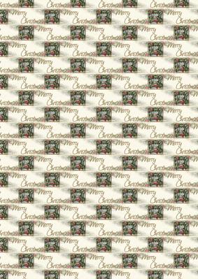Merry Christmas with Holly Backing