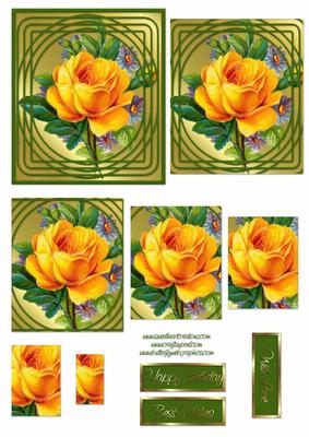 Yellow and Green Rose Pyramage