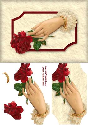 Rose in Hand Quick Card