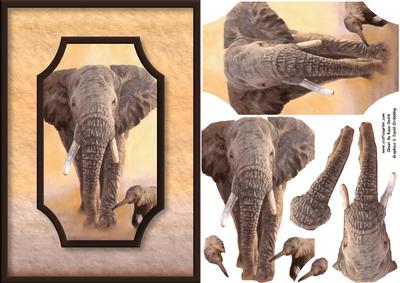 Elephant & Baby Quick Card