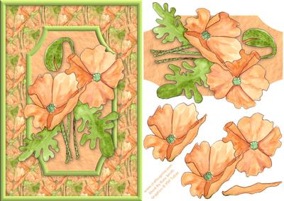 Orange Flowers Quick Card