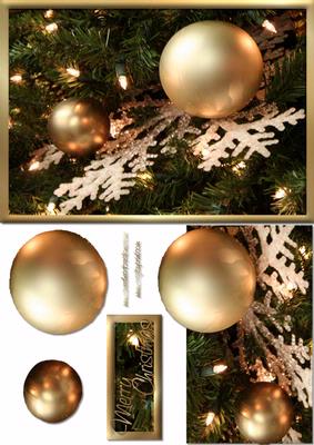 Gold Christmas Tree 2 Decoupage