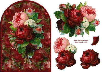 Bouquet of Roses Rounded Quick Card