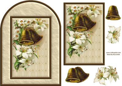 Lilies & Bells Rounded Card