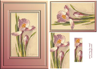 Purple Flower Quick Card