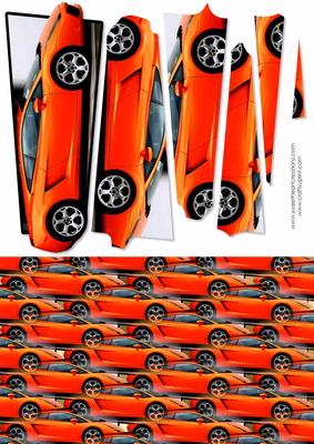 Black and Orange Sports Car