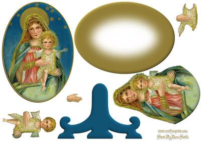 Religious Christmas Plate Stand