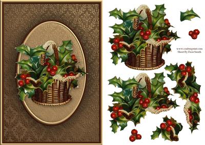 Basket of Holly Quick Card