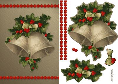 Bells & Holly Easy to Cut Decoupage
