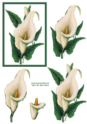 Calla Lily Easy to Cut Decoupage