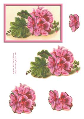 Pink Flower Easy to Cut Decoupage