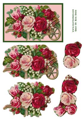 Red & Pink Roses Easy to Cut Decoupage