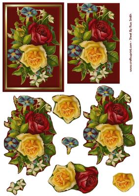 Vintage Roses Easy to Cut Decoupage