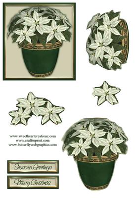 Poinsettia Easy to Cut Decoupage