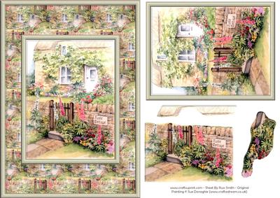 Rose Cottage Easy to Cut Quick Card