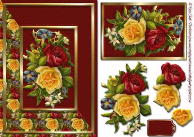 Victorian Roses Card Front