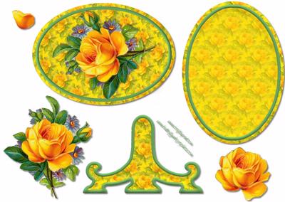 Yellow Rose Plate Stand