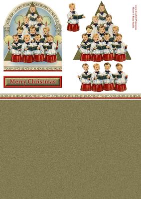 Choir Boys Card Kit Sheet