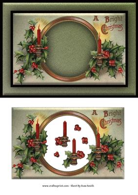 Candles & Holly Quick Card