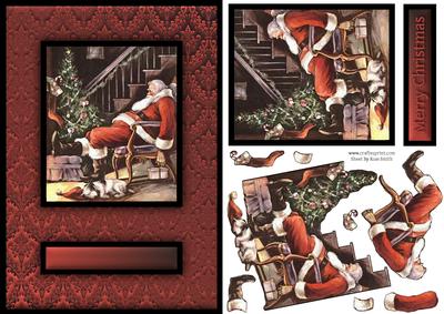 Sleeping Santa Quick Card