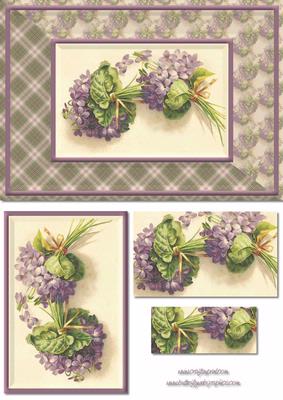 Purple Flowers Card Front