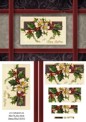 Christmas Flowers Quick Card