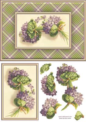 Purple Flowers Quick Card