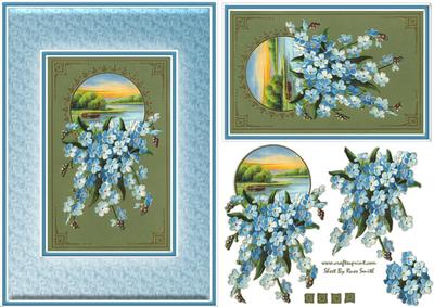 Blue Flowers Quick Card