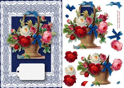 Basket of Flowers Quick Card