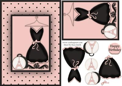 Black & Pink Dress Quick Card