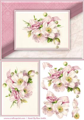 Lovely Pink Flowers Quick Card
