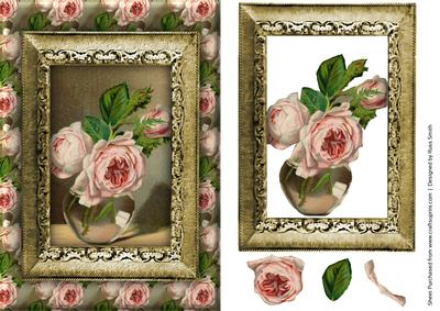 Vase of Pink Flowers Quick Card