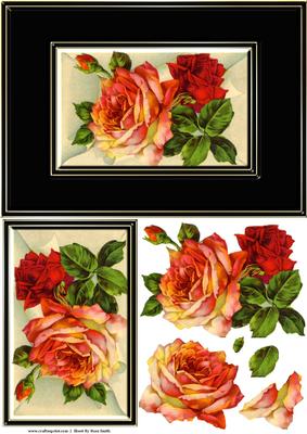 Watercolour Roses Quick Card