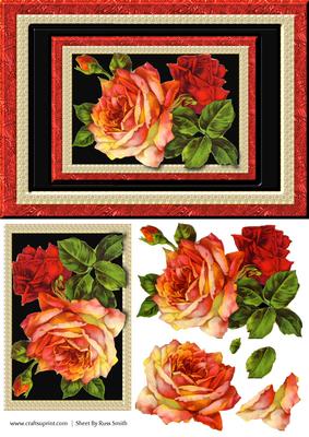 Watercolour Roses Quick Card