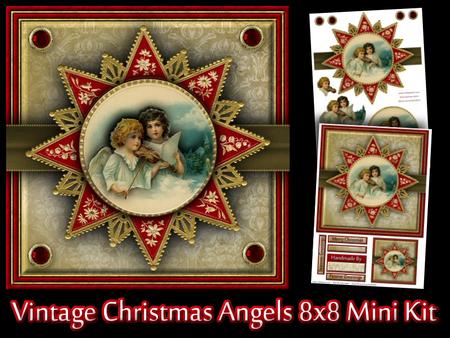 Vintage Christmas Angels 8x8 Mini Kit