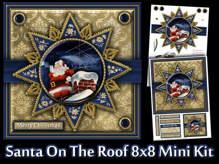Santa on the Roof 8x8 Mini Kit