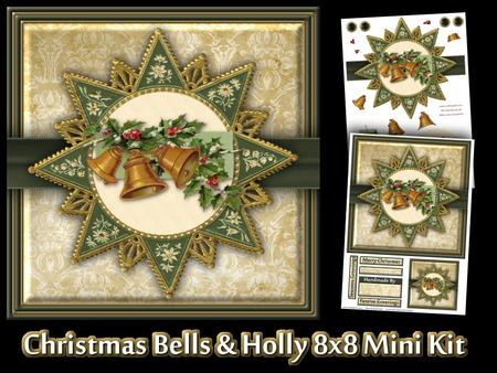 Christmas Bells & Holly 8x8 Mini Kit
