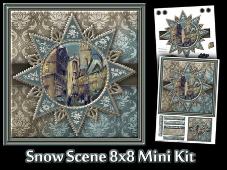 Town Snow Scene 8x8 Mini Kit