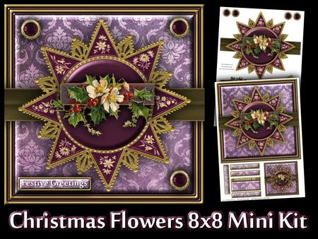 Christmas Flowers 8x8 Mini Kit
