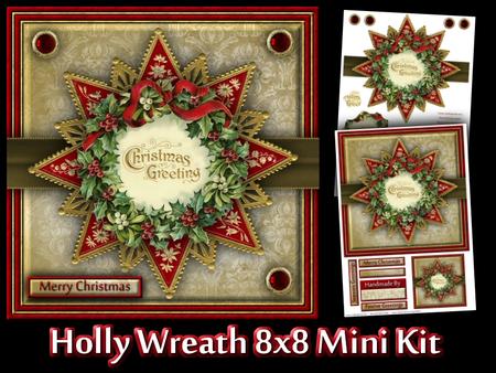 Holly Wreath 8x8 Mini Kit