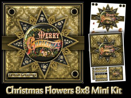 Christmas Flowers 8x8 Mini Kit
