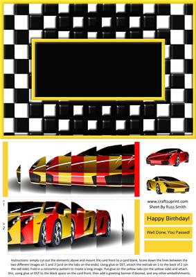 Sports Cars Flip Card